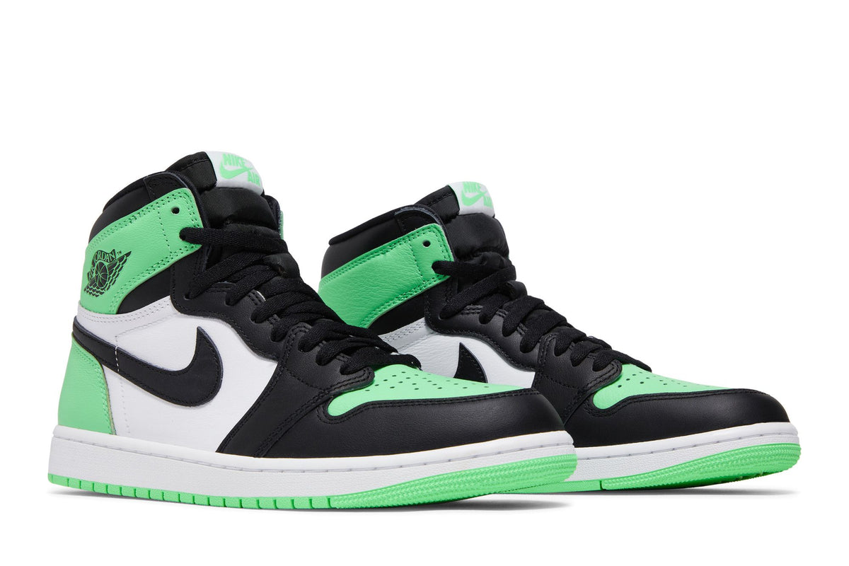 Jordan 1 Retro High OG Green Glow Trainers - White/Black/Green Glow - DZ5485-130