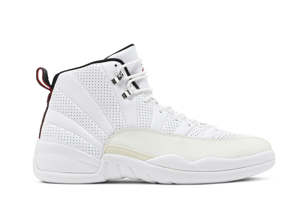 Air Jordan 12 Retro Rising Sun White Varsity Red Black Sneakers 130690-163