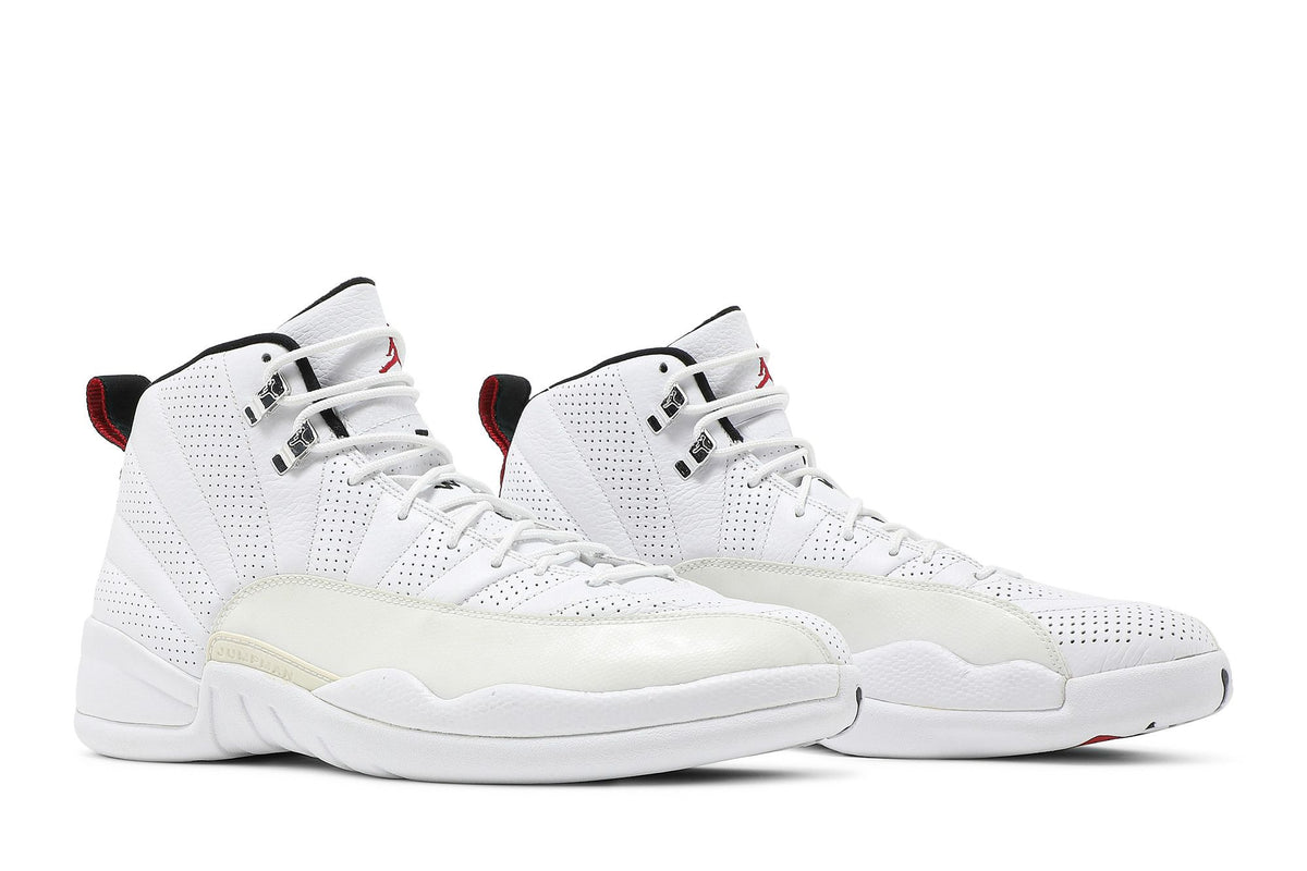 Air Jordan 12 Retro Rising Sun White Varsity Red Black Sneakers 130690-163