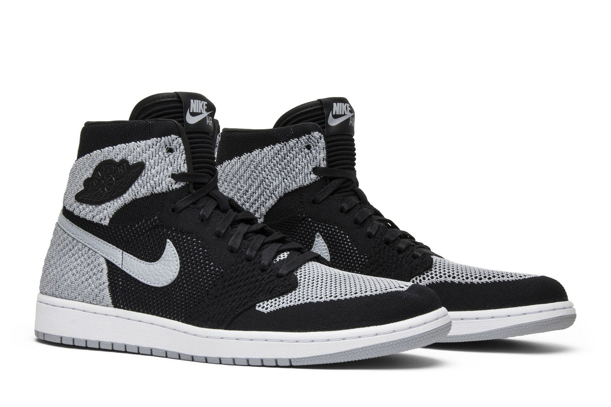 Air Jordan 1 Retro High Flyknit Shadow Black Wolf Grey White 919704-003