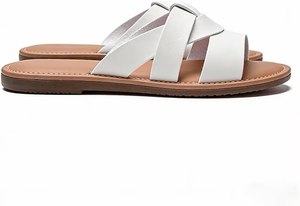 Women's Woven-Strap Flat Slide Sandals - view 3