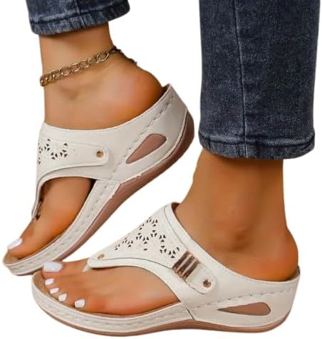 Women's Buckle Thong Wedge Sandals - view 53