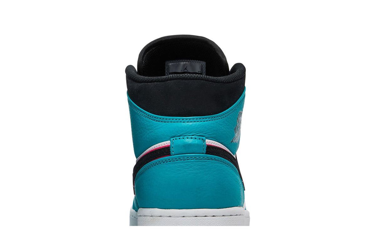 Air Jordan 1 Mid South Beach Turbo Green Black Hyper Pink Orange Peel 852542-306
