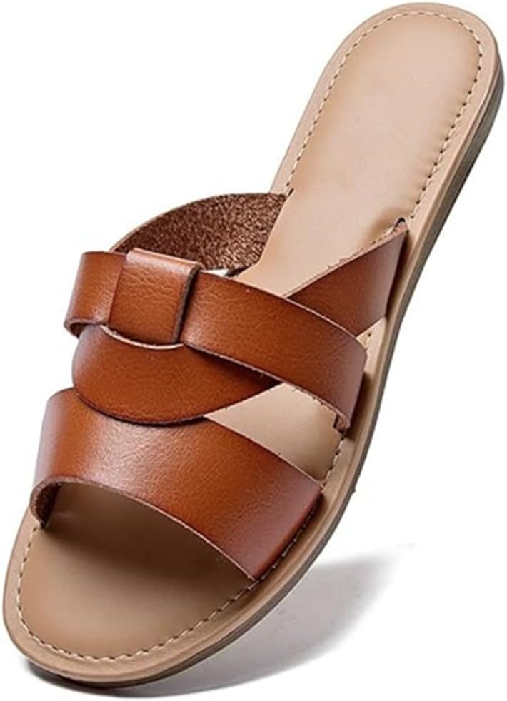 Women's Woven-Strap Flat Slide Sandals - view 1