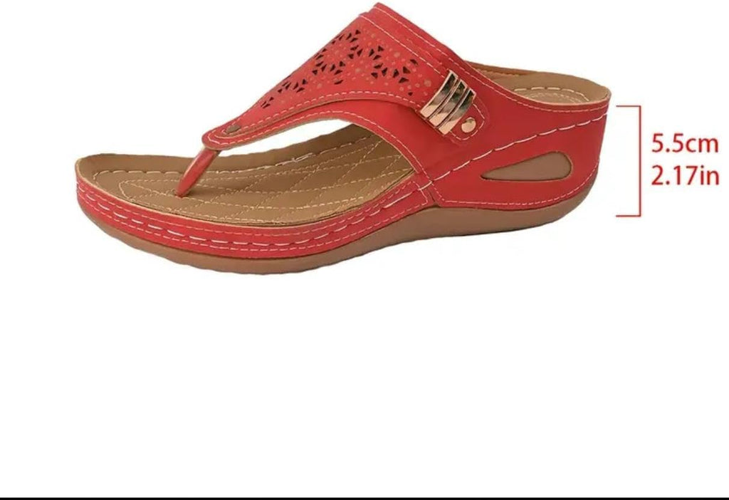Women's Buckle Thong Wedge Sandals - view 21