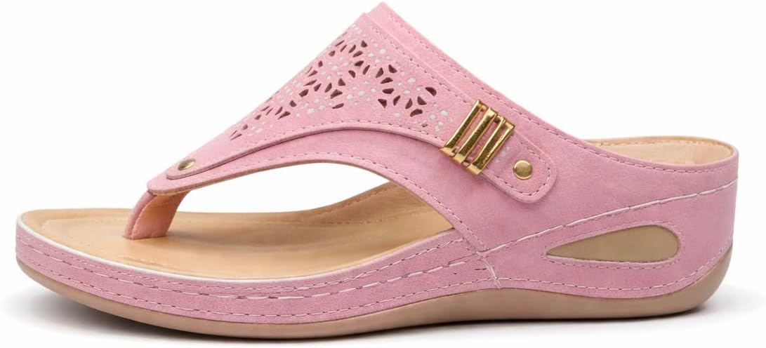 Women's Buckle Thong Wedge Sandals - view 13