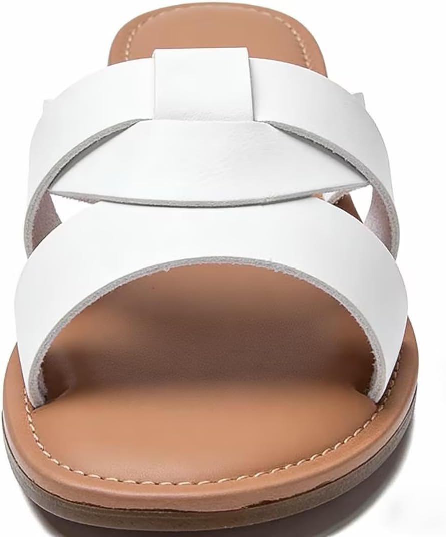 Women's Woven-Strap Flat Slide Sandals - view 2
