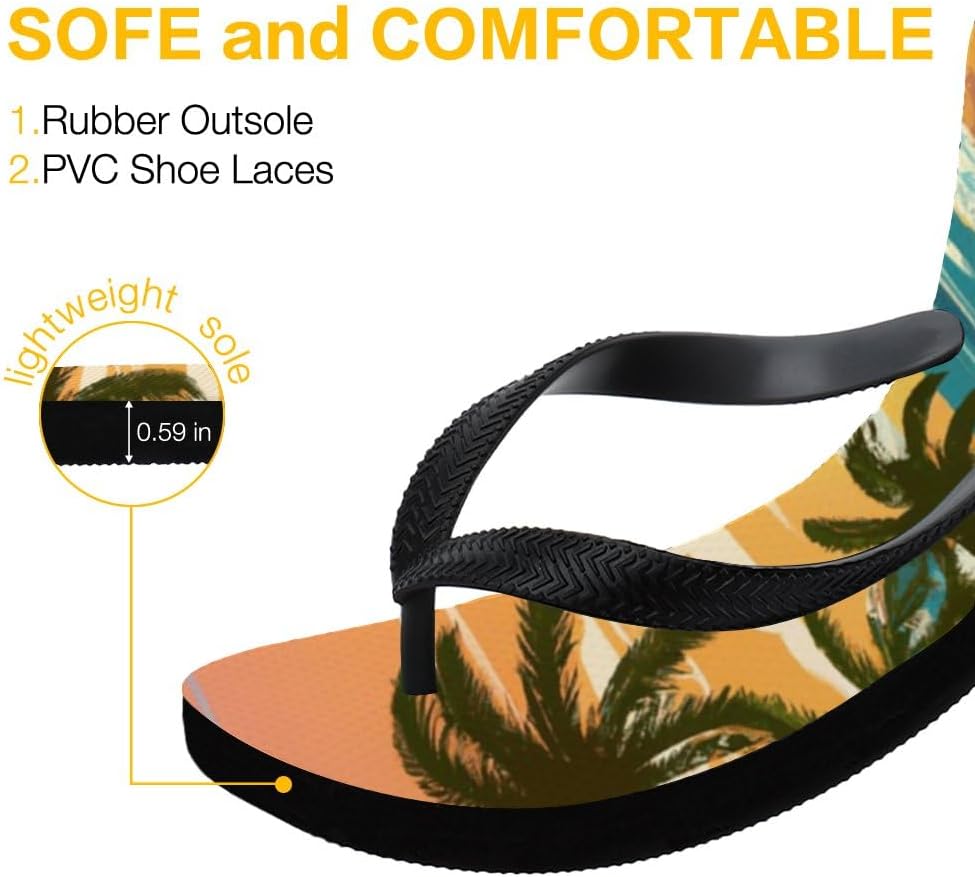 Tropical Print Beach Flip-Flops - view 41