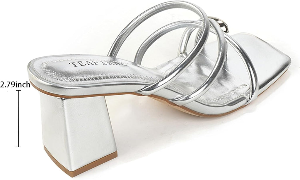 Women's Square-Toe Block Heel Thong Sandals - view 18