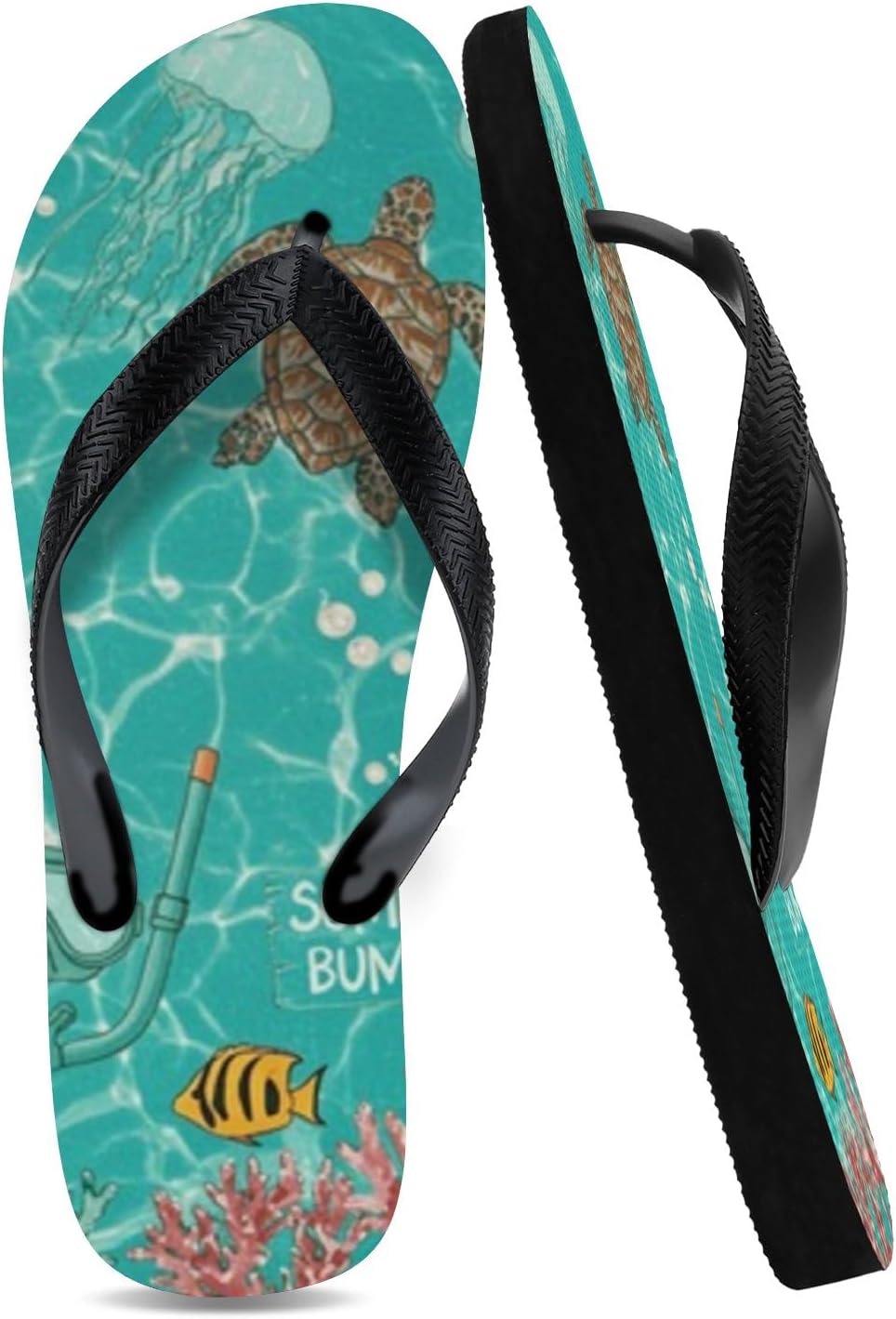 Tropical Print Beach Flip-Flops - view 19