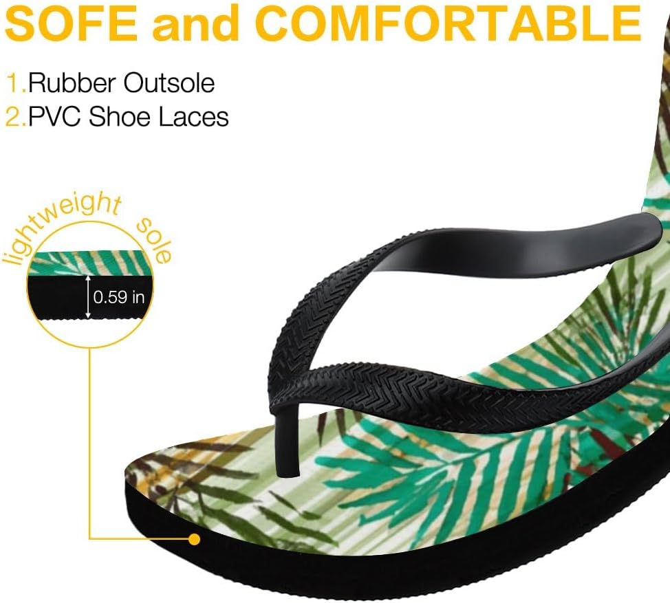 Tropical Print Beach Flip-Flops - view 35