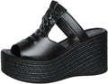 Women's Braided T-Strap Wedge Slides - view 1