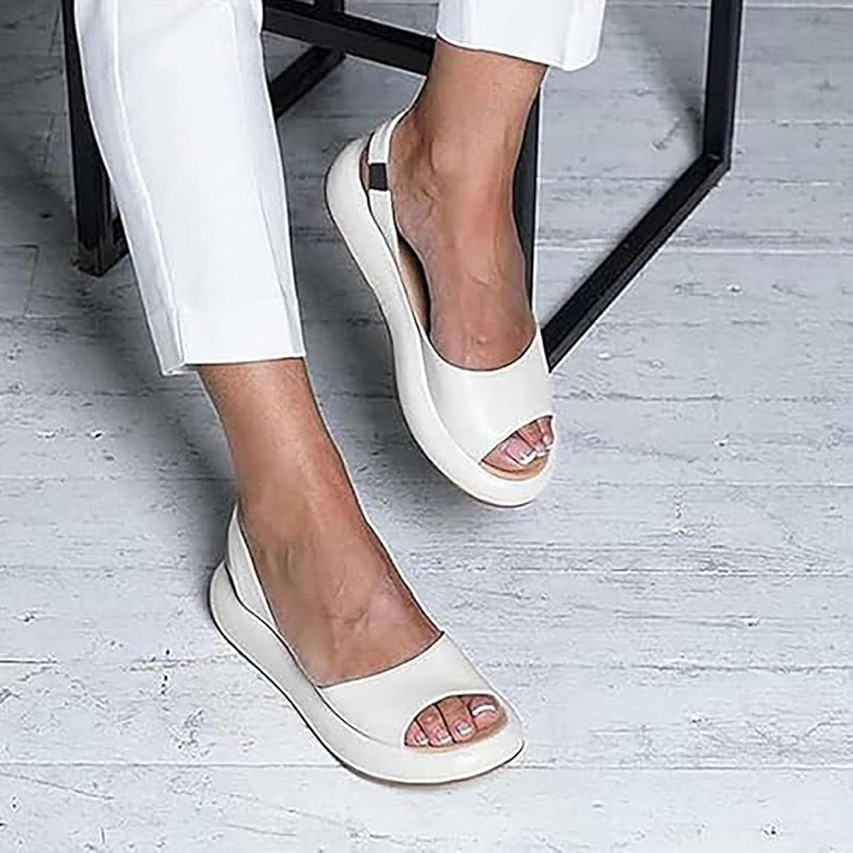 Women's Slingback Platform Wedge Sandals - view 3