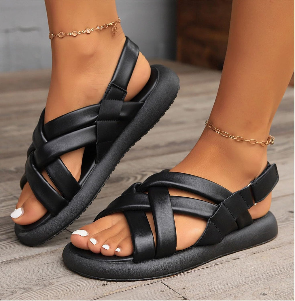 Women's Padded Woven-Strap Slide Sandals - view 6