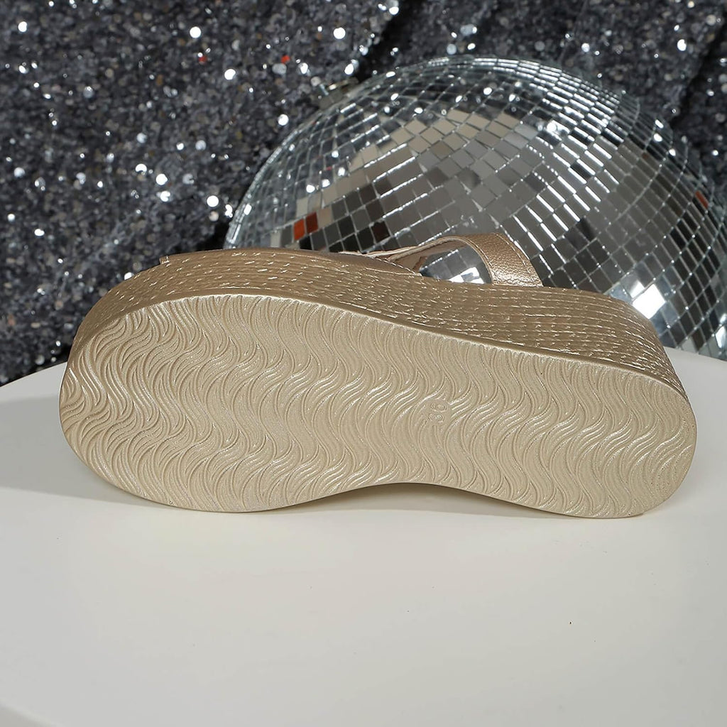 Women's Braided T-Strap Wedge Slides - view 10