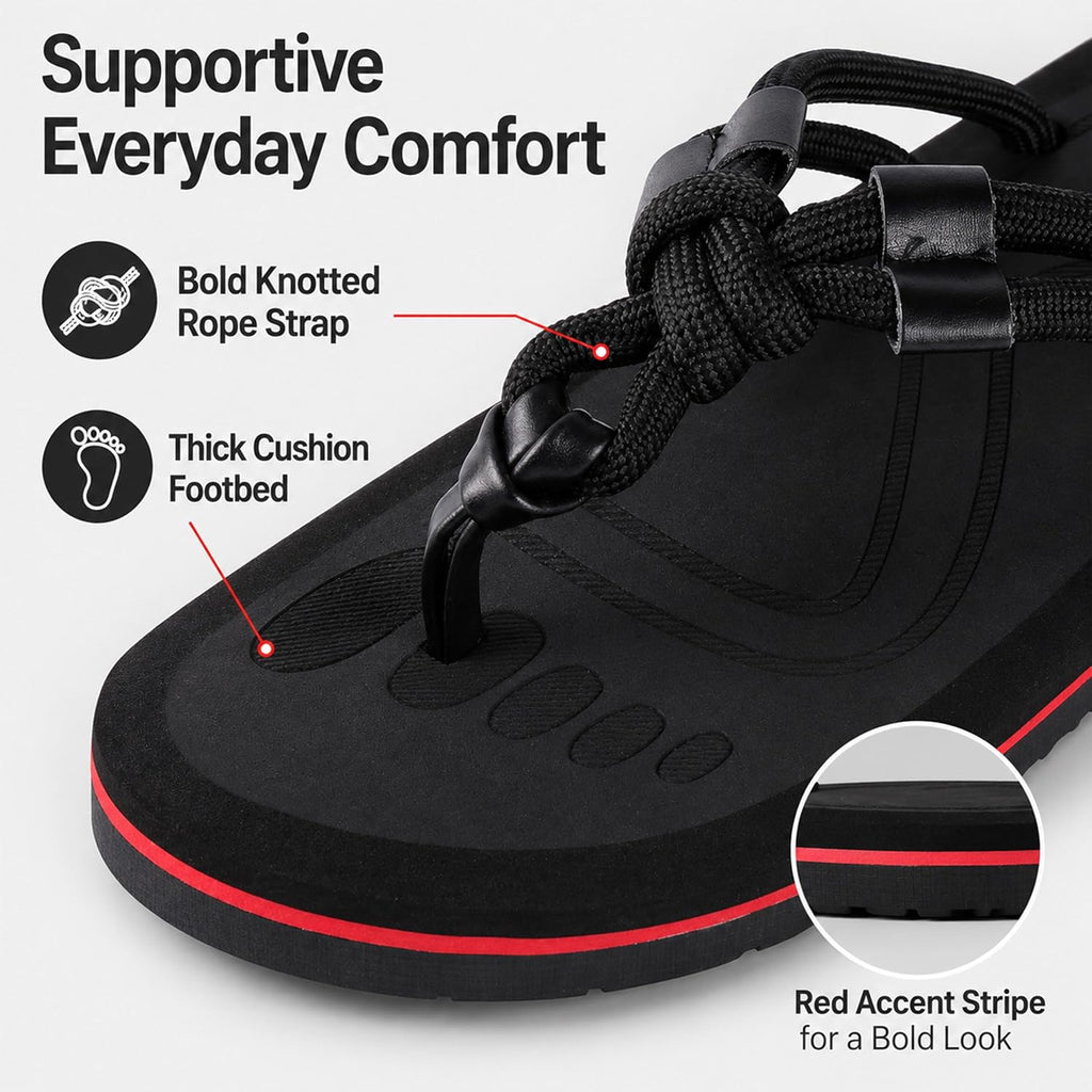 Knotted Rope Strap Flip-Flops - view 7