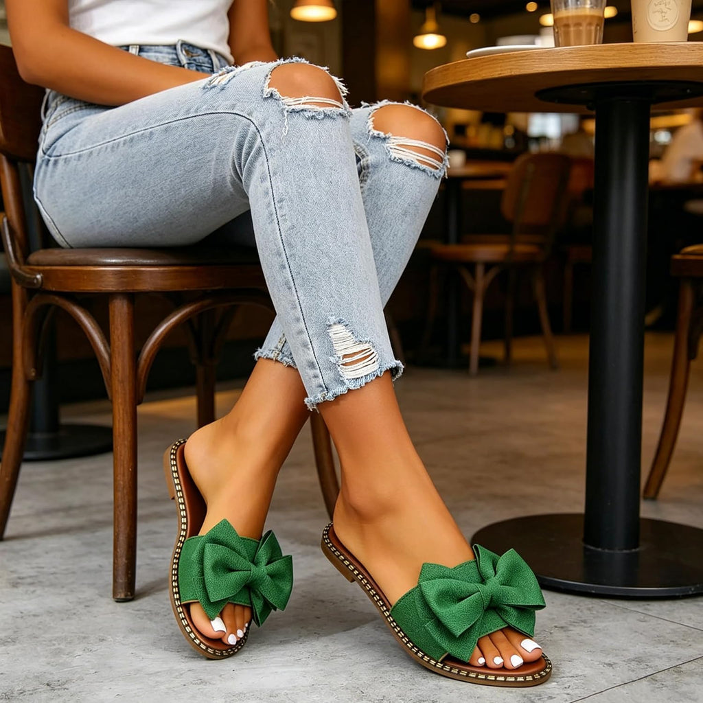 Women's Bow Knot Flat Slide Sandals - view 21