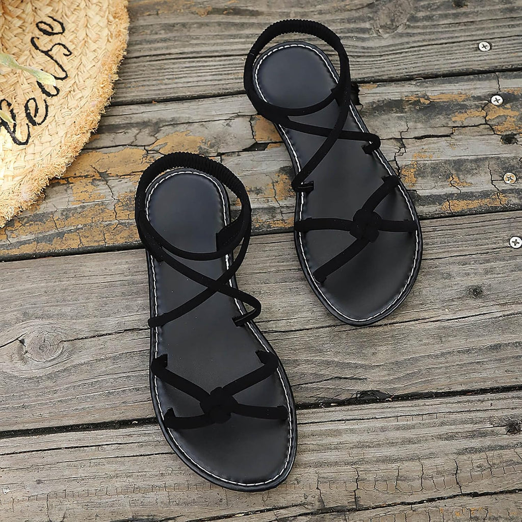 Women's Strappy Roman Flat Sandals - view 10