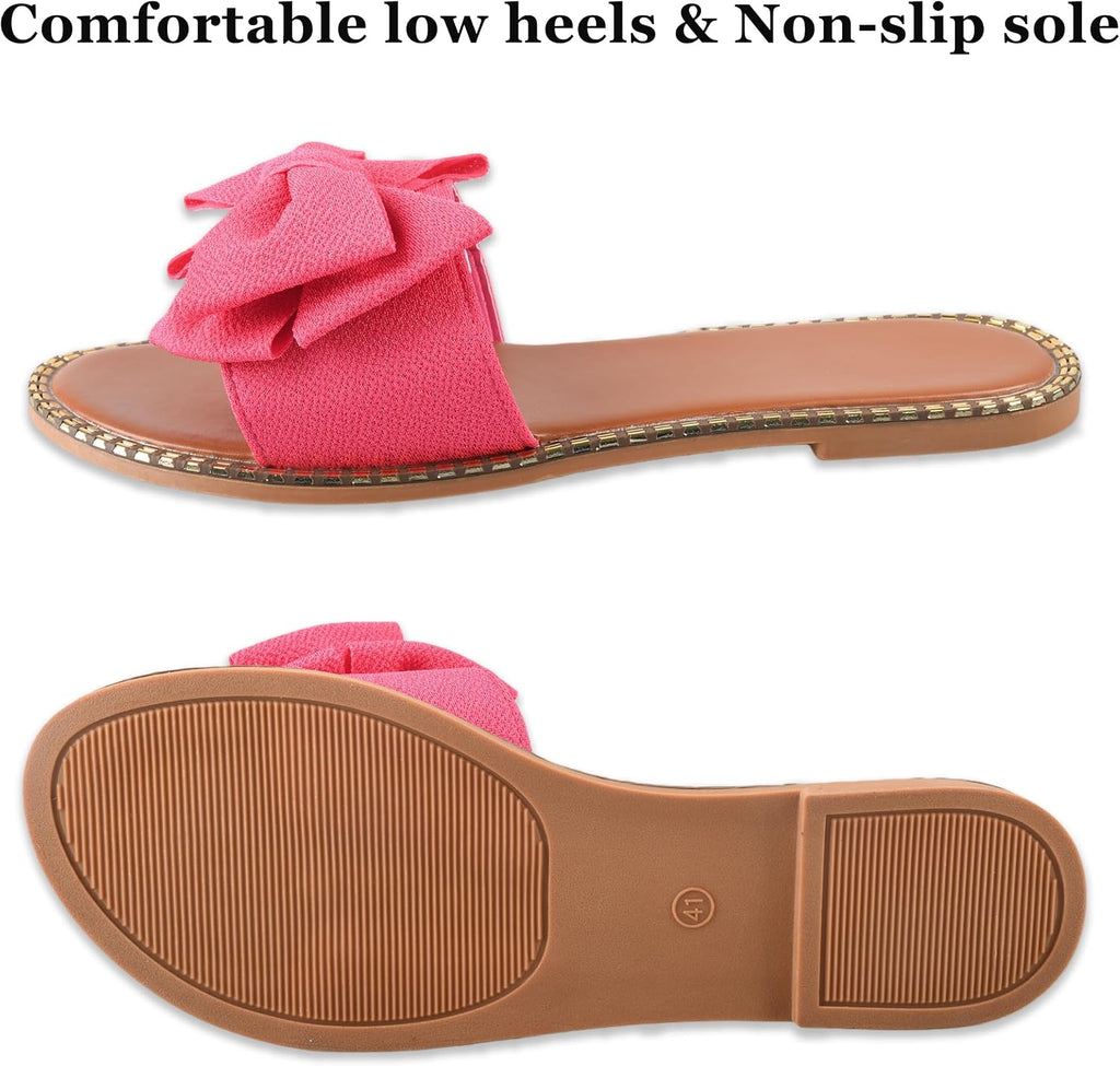 Women's Bow Knot Flat Slide Sandals - view 30