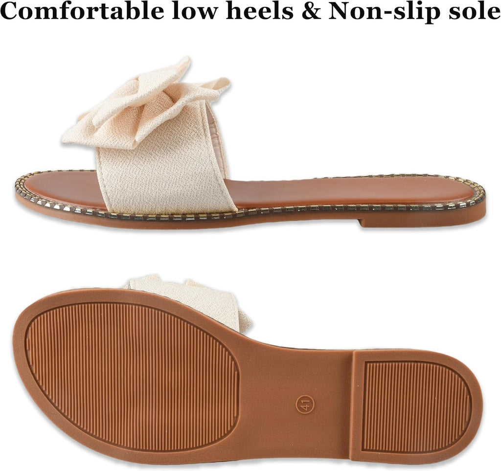 Women's Bow Knot Flat Slide Sandals - view 12