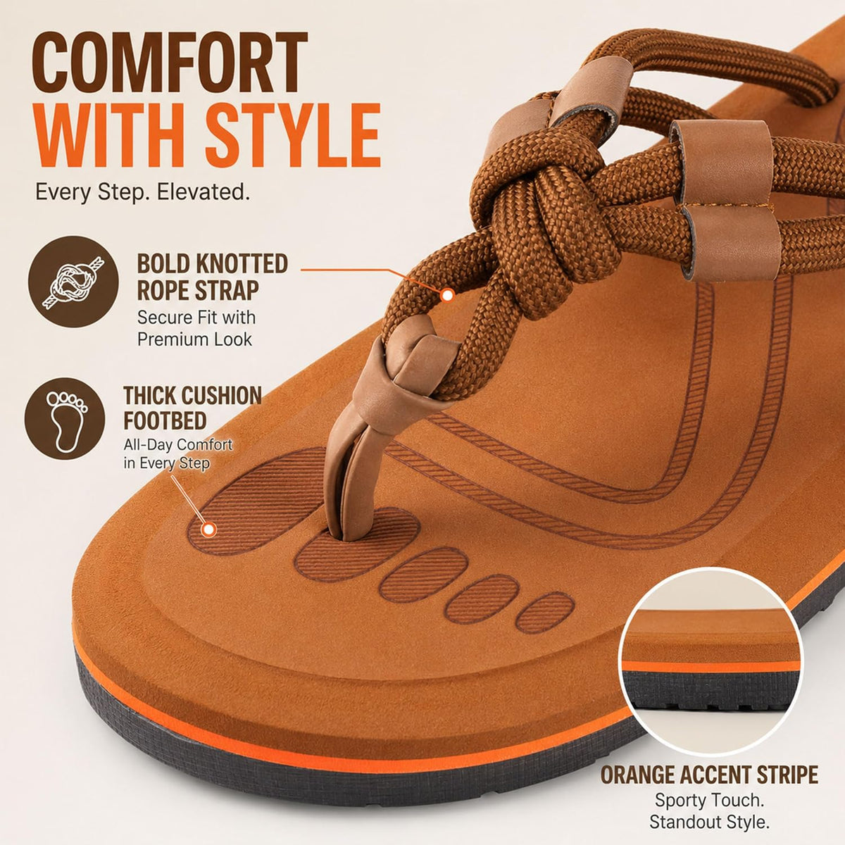 Knotted Rope Strap Flip-Flops - view 14