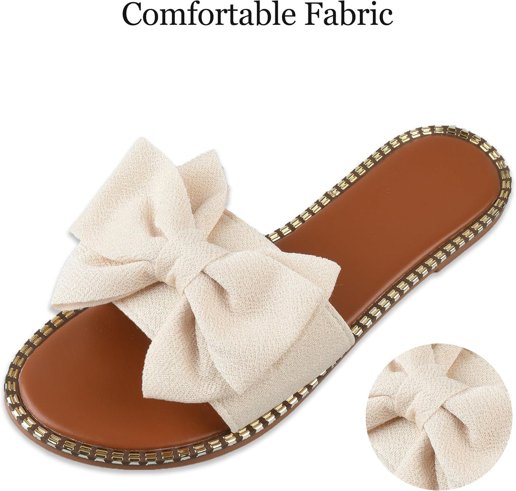 Women's Bow Knot Flat Slide Sandals - view 11