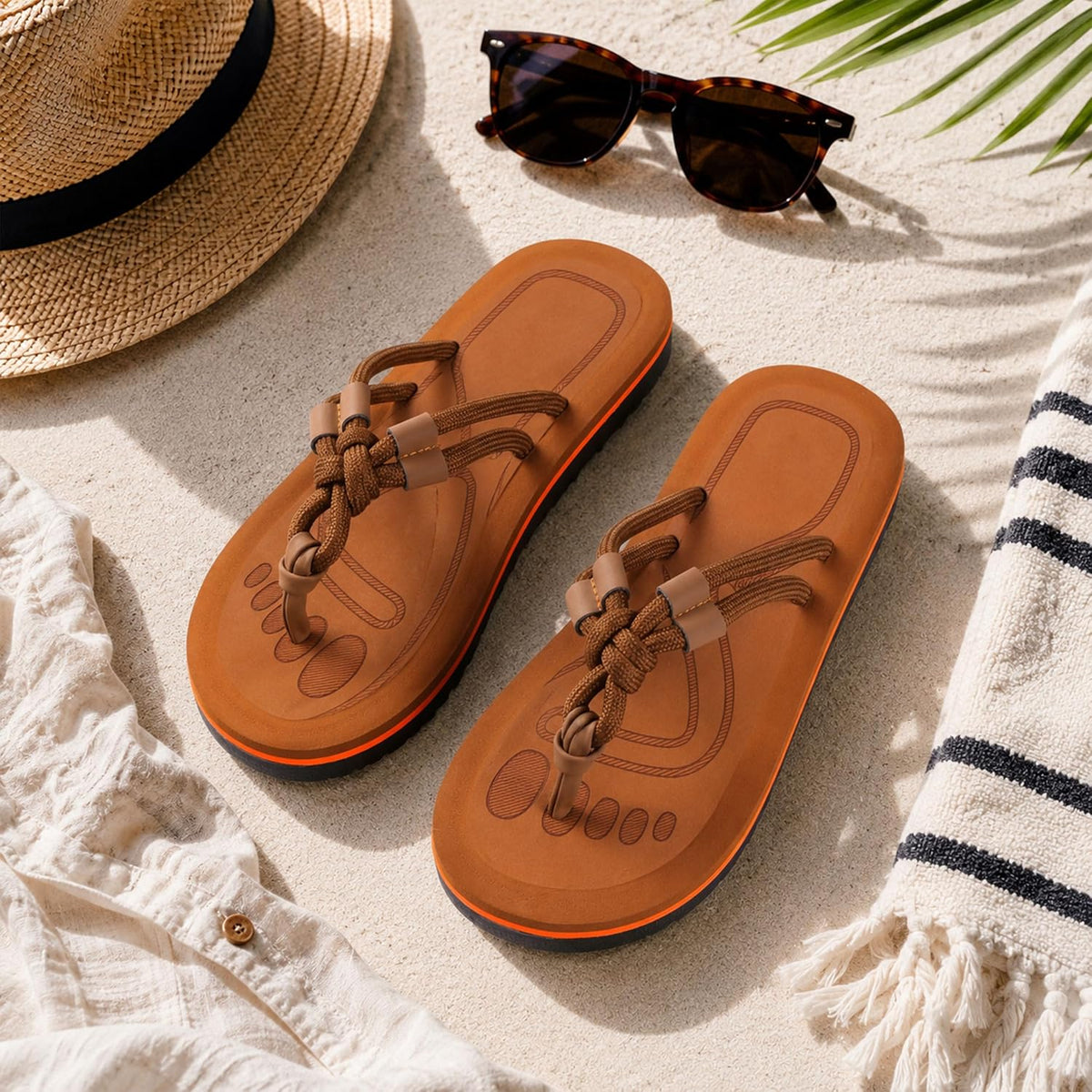 Knotted Rope Strap Flip-Flops - view 10