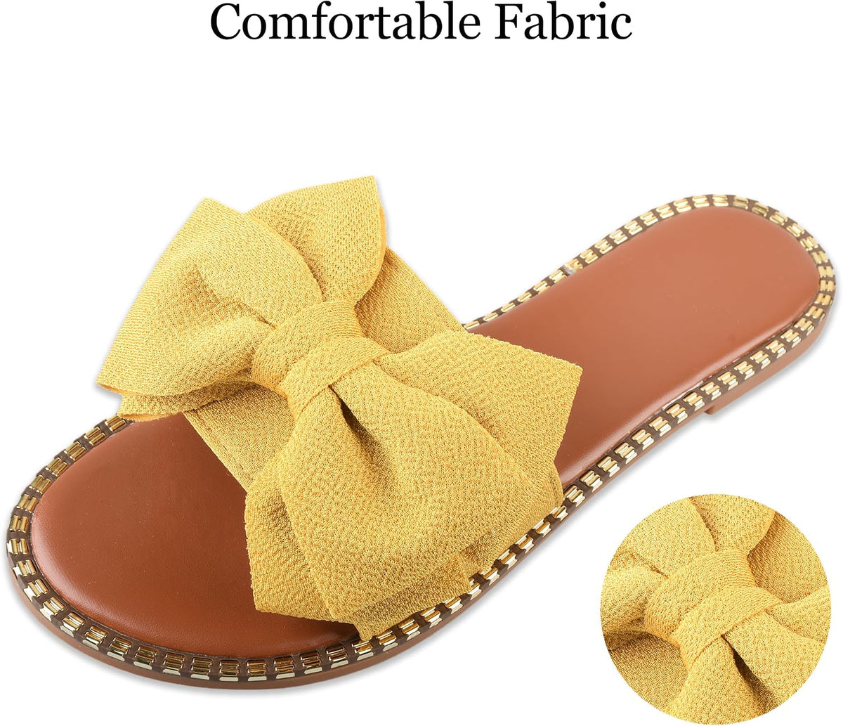 Women's Bow Knot Flat Slide Sandals - view 5