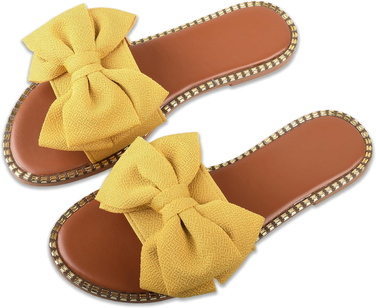 Women's Bow Knot Flat Slide Sandals - view 4