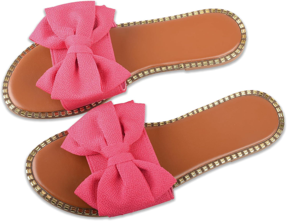 Women's Bow Knot Flat Slide Sandals - view 28