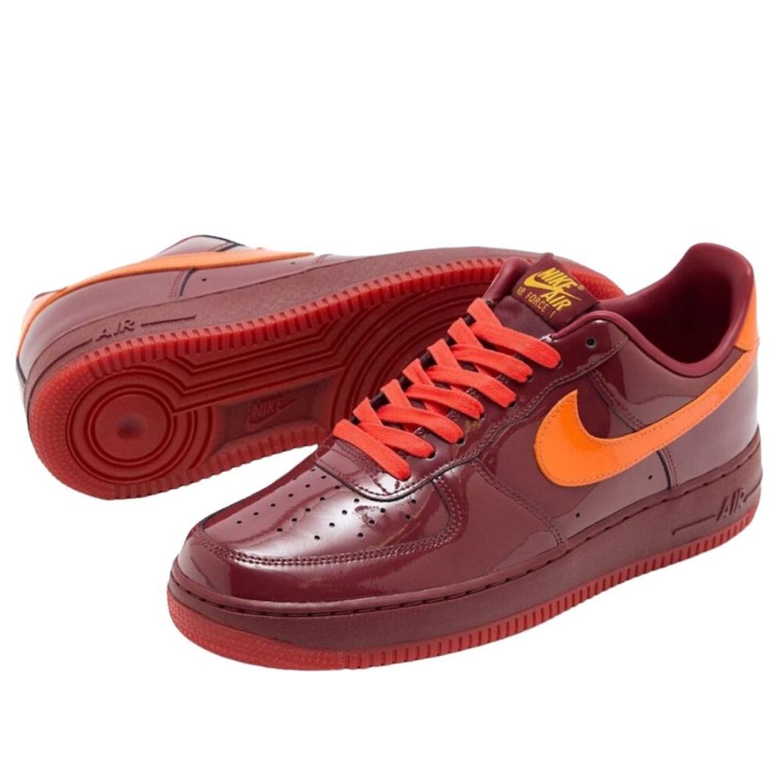 Nike Air Force 1 Low QS Patent Leather Dark Team Red IO4489-601 - SandalStep